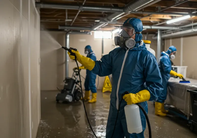 Basement Sanitization and Antimicrobial Treatment process in Lahaina, HI