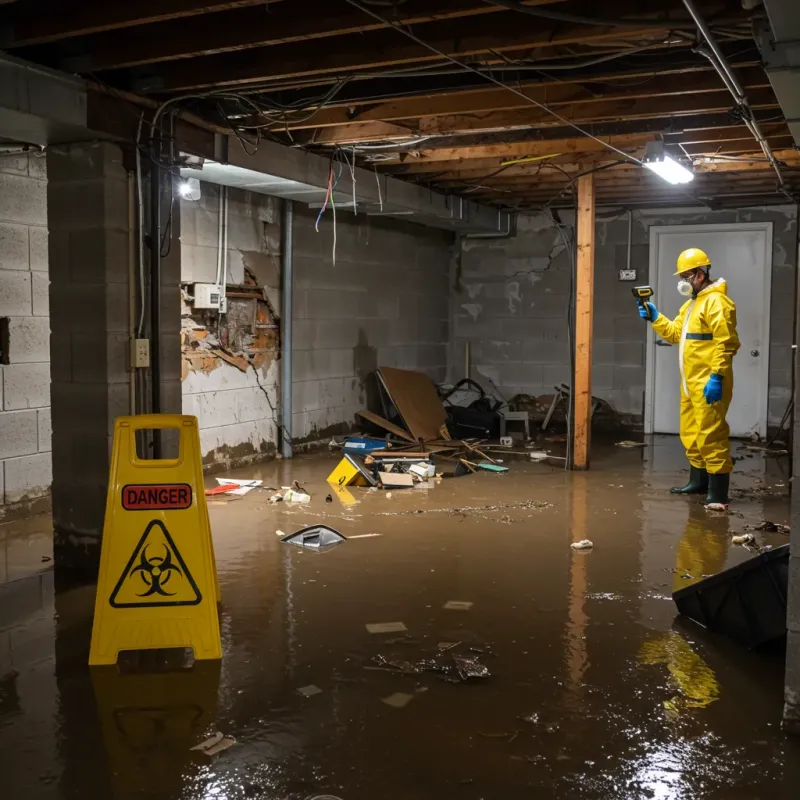 Flooded Basement Electrical Hazard in Lahaina, HI Property